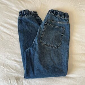 Women’s High Waisted Cargo Blue Denim Jeans